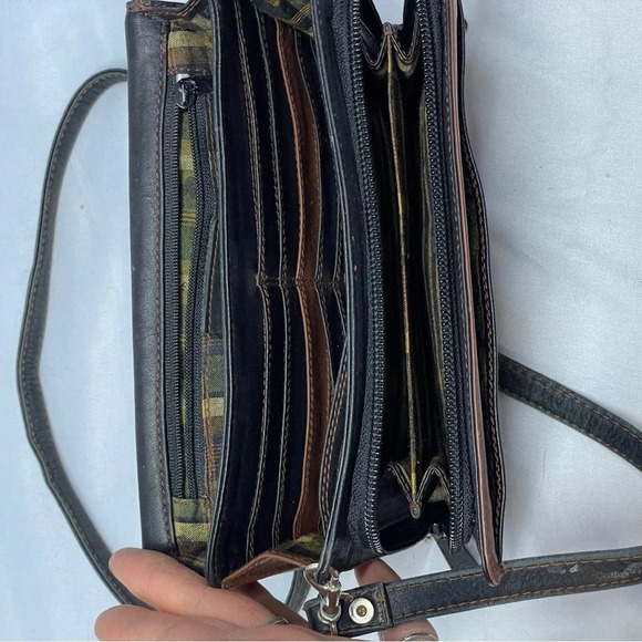 Pre-owned Derec Alexander Men Cross body Genuine Black Leather Bag - Picture 9 of 16